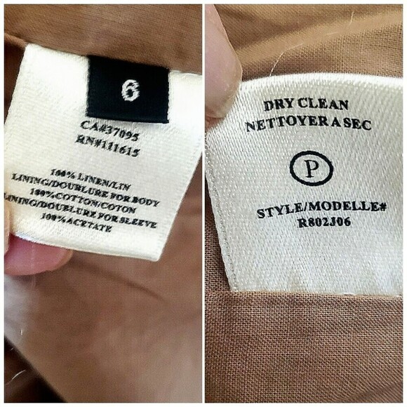 ROBERT RODRIGUEZ Jacket Womens 6 Tan Linen Cropped Mod Embellished Luxe Blazer - Picture 13 of 13